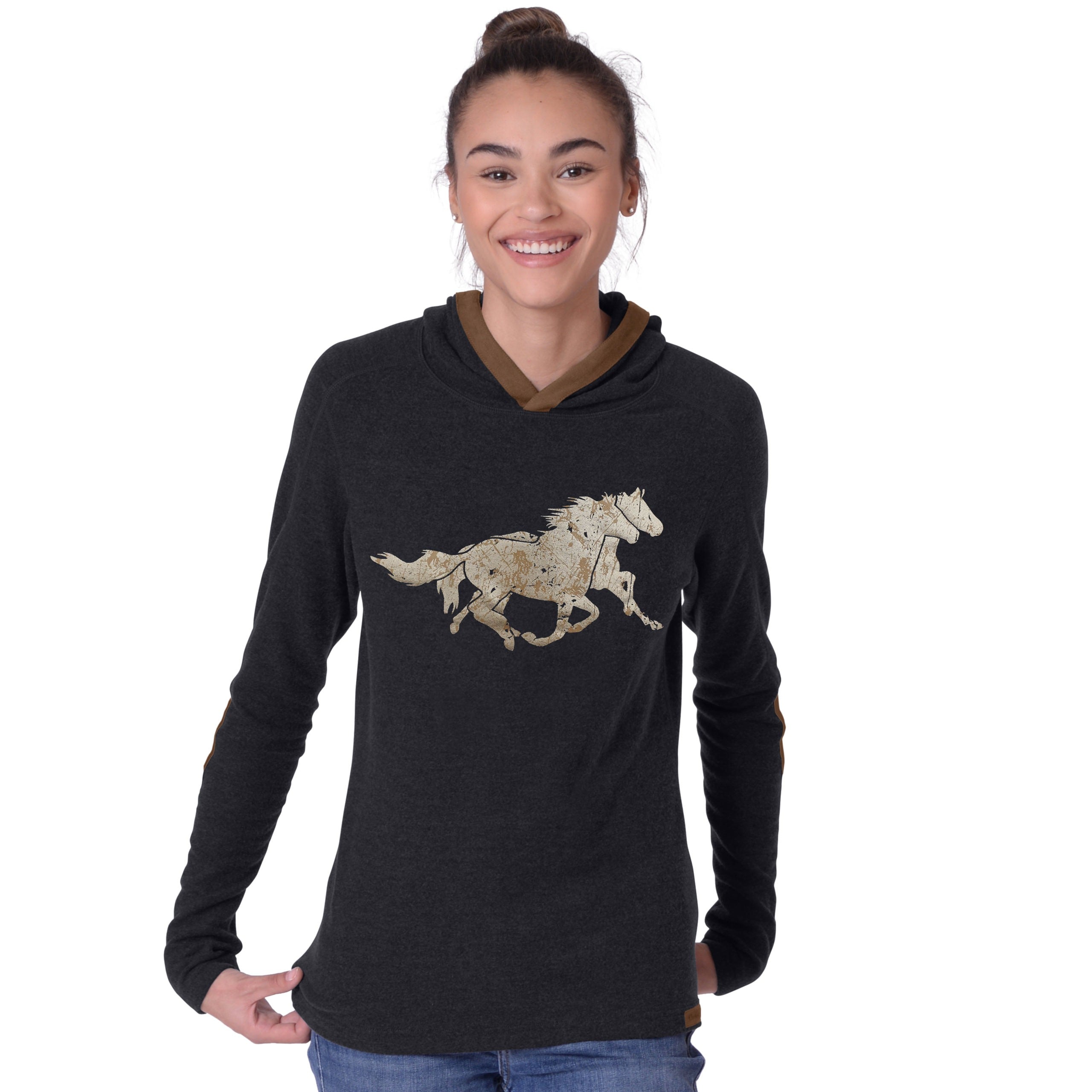 Chestnut Bay Rider Lounge Hoodie Running Horses - Chestnut Bay - Equiluxe Tack