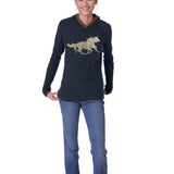 Chestnut Bay Rider Lounge Hoodie Running Horses - Chestnut Bay - Equiluxe Tack