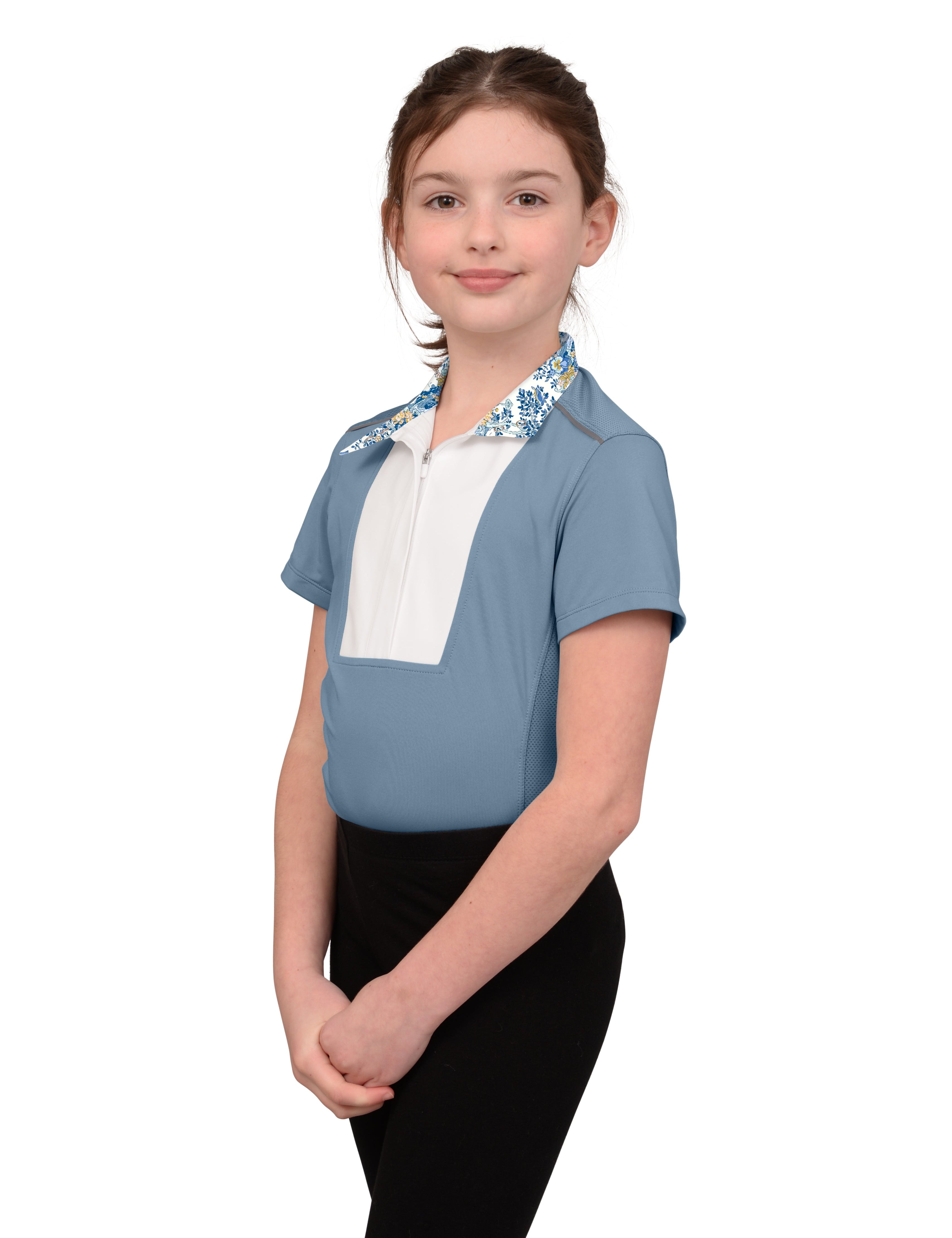 Chestnut Bay SkyCool® Liberty Youth Short Sleeve Show Shirt - Chestnut Bay - Equiluxe Tack