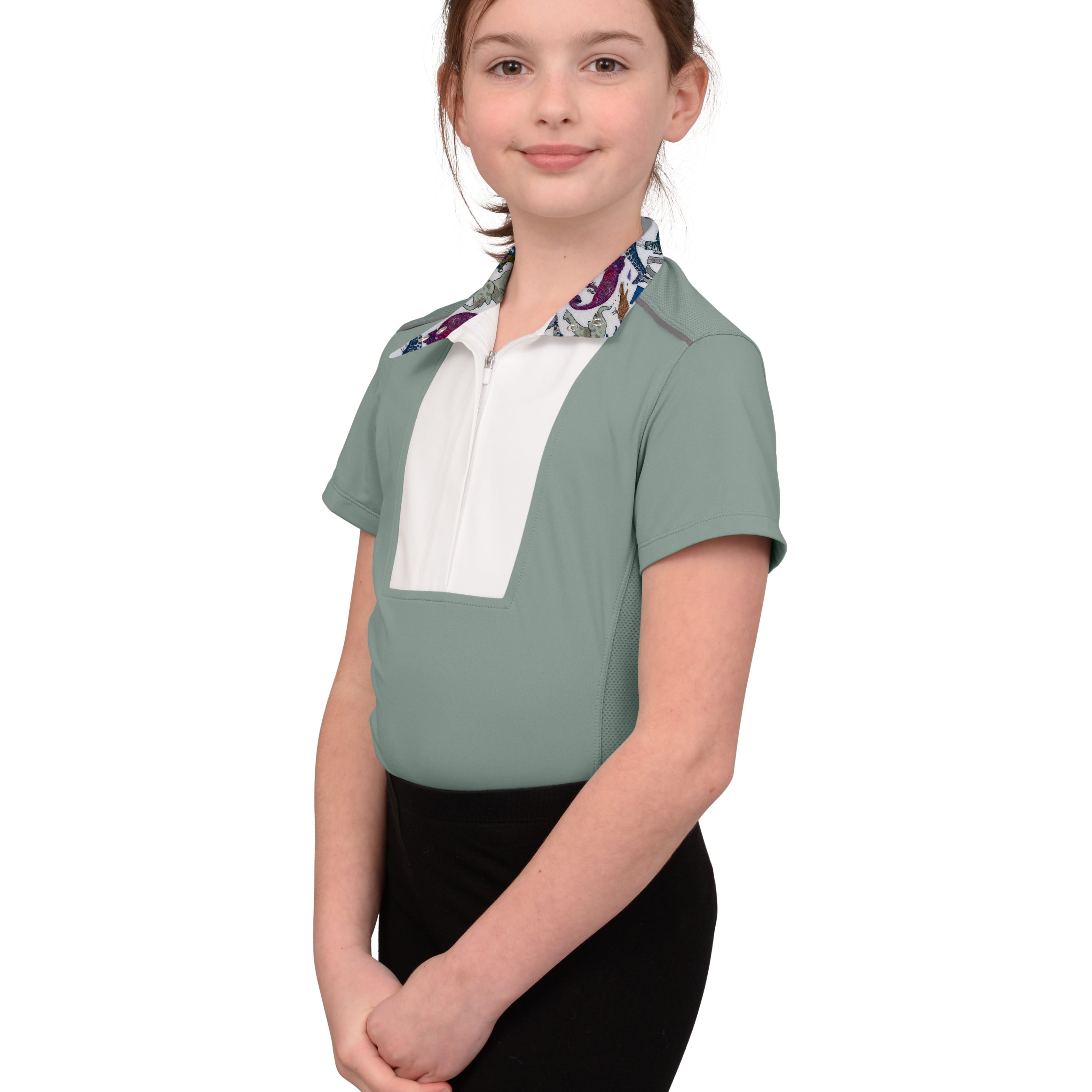 Chestnut Bay SkyCool® Liberty Youth Short Sleeve Show Shirt - Chestnut Bay - Equiluxe Tack