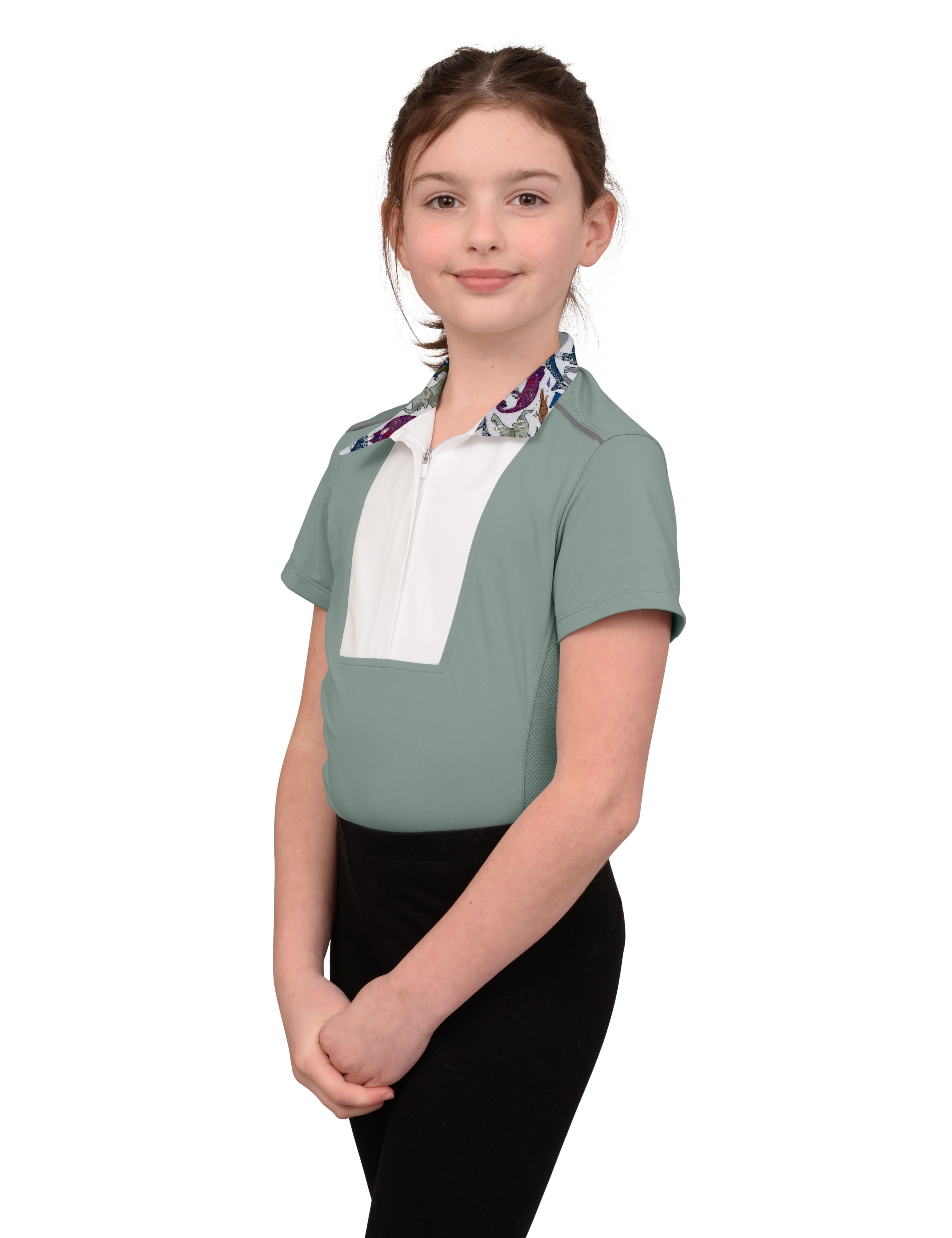 Chestnut Bay SkyCool® Liberty Youth Short Sleeve Show Shirt - Chestnut Bay - Equiluxe Tack