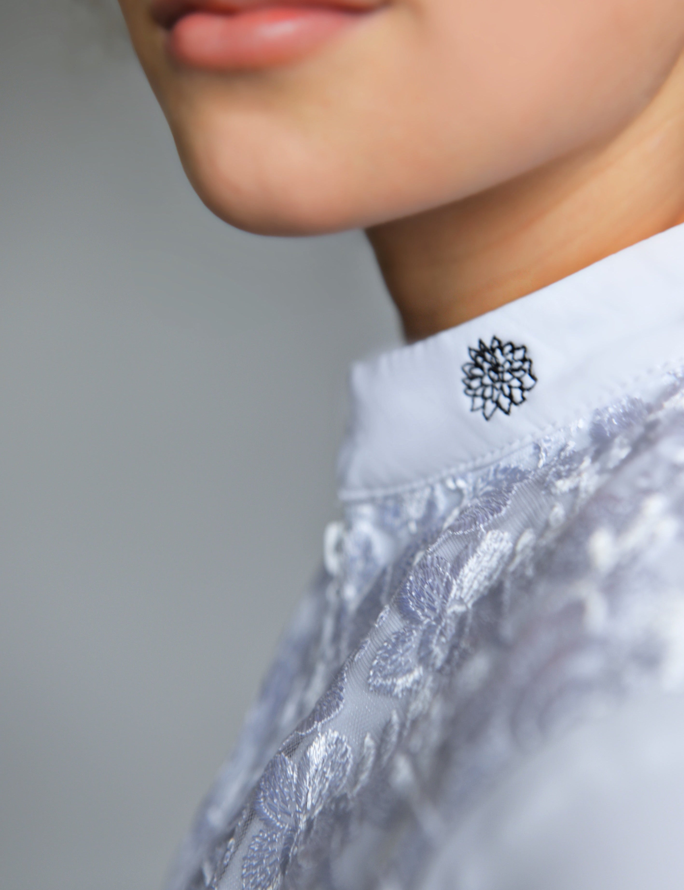 Children's Equestrian Show Shirt White BLACKBERRY KIDS Design By Dalia - Equiluxe Tack - Equiluxe Tack