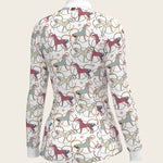 Colourful Horses Quarter Zip Sun Shirt - Espoir Equestrian - Equiluxe Tack