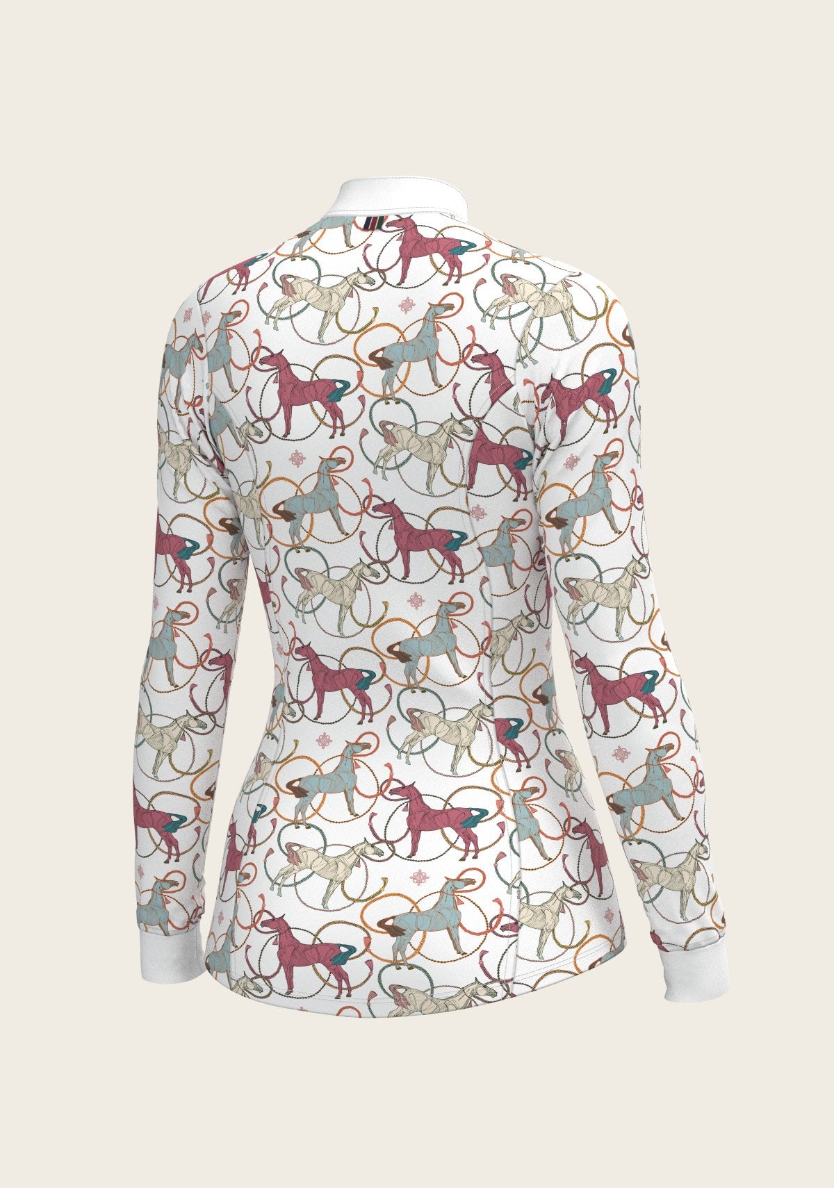 Colourful Horses Quarter Zip Sun Shirt - Espoir Equestrian - Equiluxe Tack