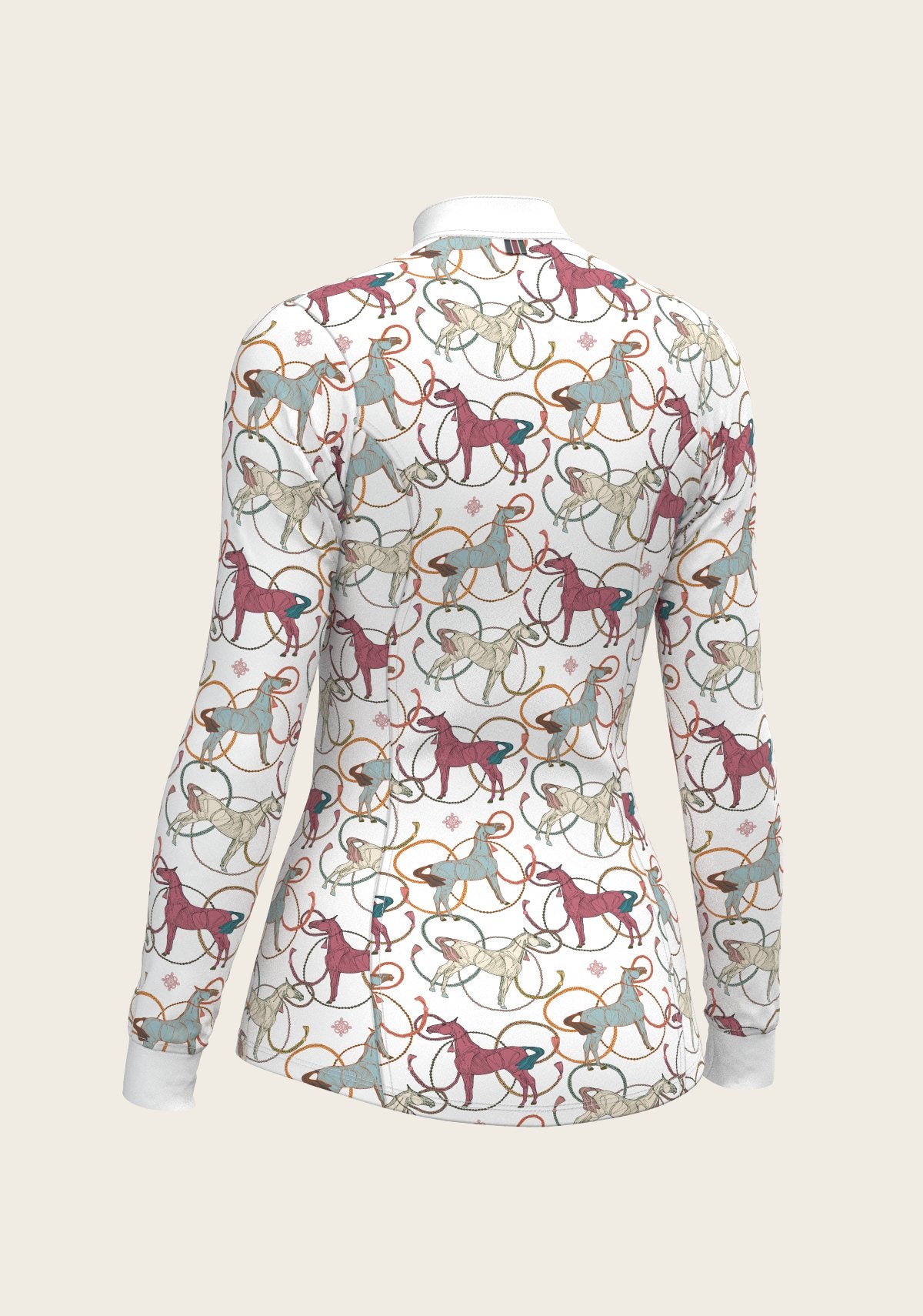 Colourful Horses Quarter Zip Sun Shirt - Espoir Equestrian - Equiluxe Tack