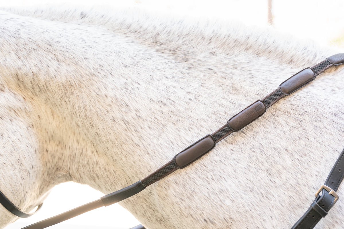 Comfort Connect Rein - Intermittent Padding for Equal Rein Length and Hand Support - CorrectConnect - Equiluxe Tack