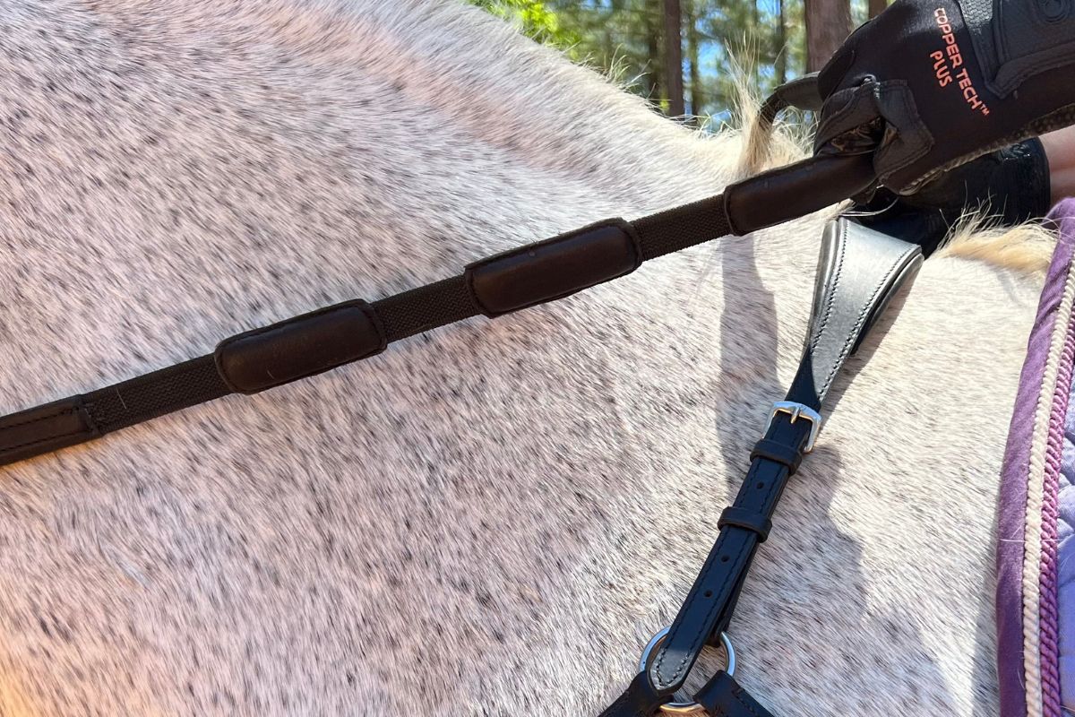 Comfort Connect Rein - Intermittent Padding for Equal Rein Length and Hand Support - CorrectConnect - Equiluxe Tack