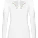 Competition longsleeve shirt FP CATHRINE ROSEGOLD LS white 44 - Equiluxe Tack - Equiluxe Tack