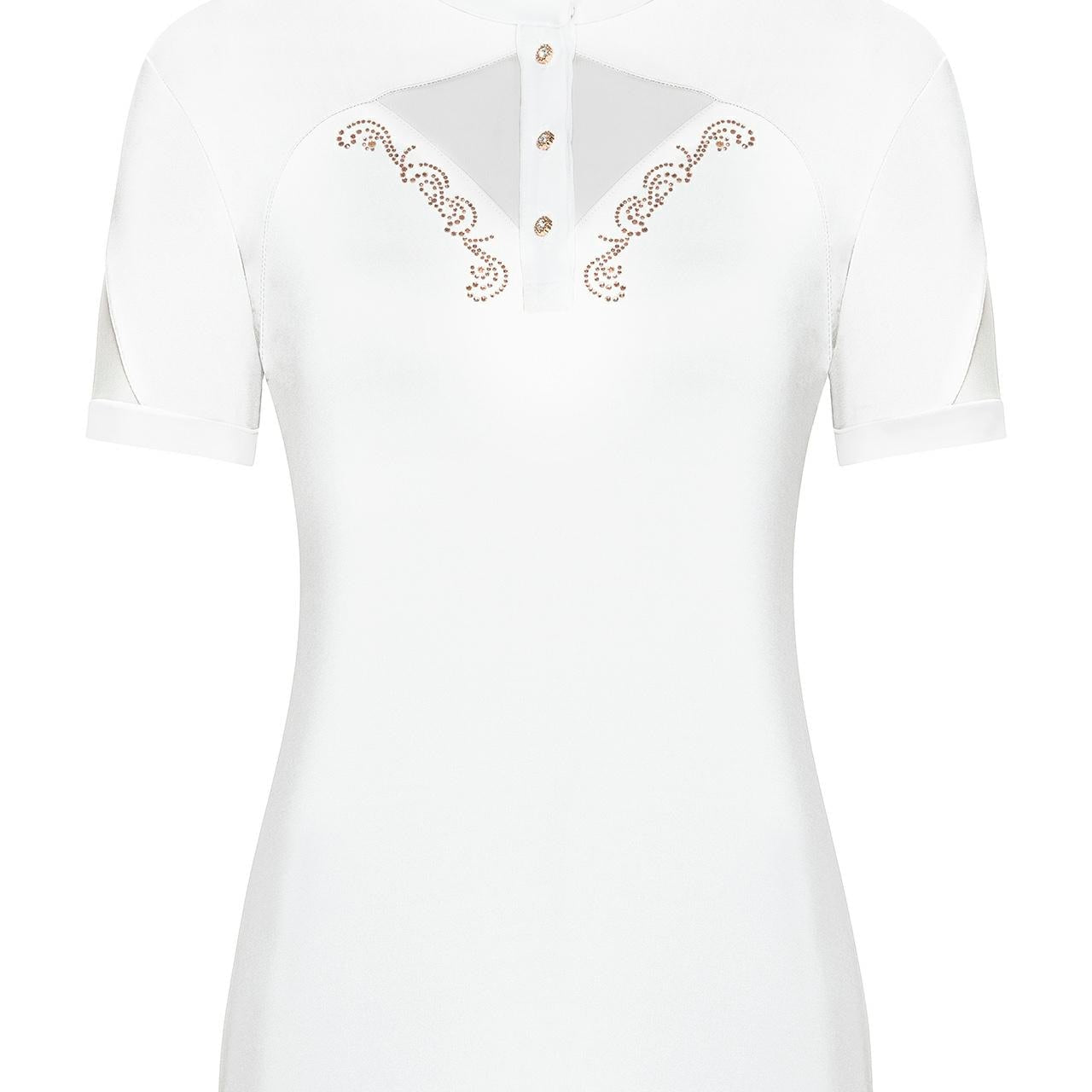 Competition shirt FP CATHRINE ROSEGOLD white 44 - Equiluxe Tack - Equiluxe Tack