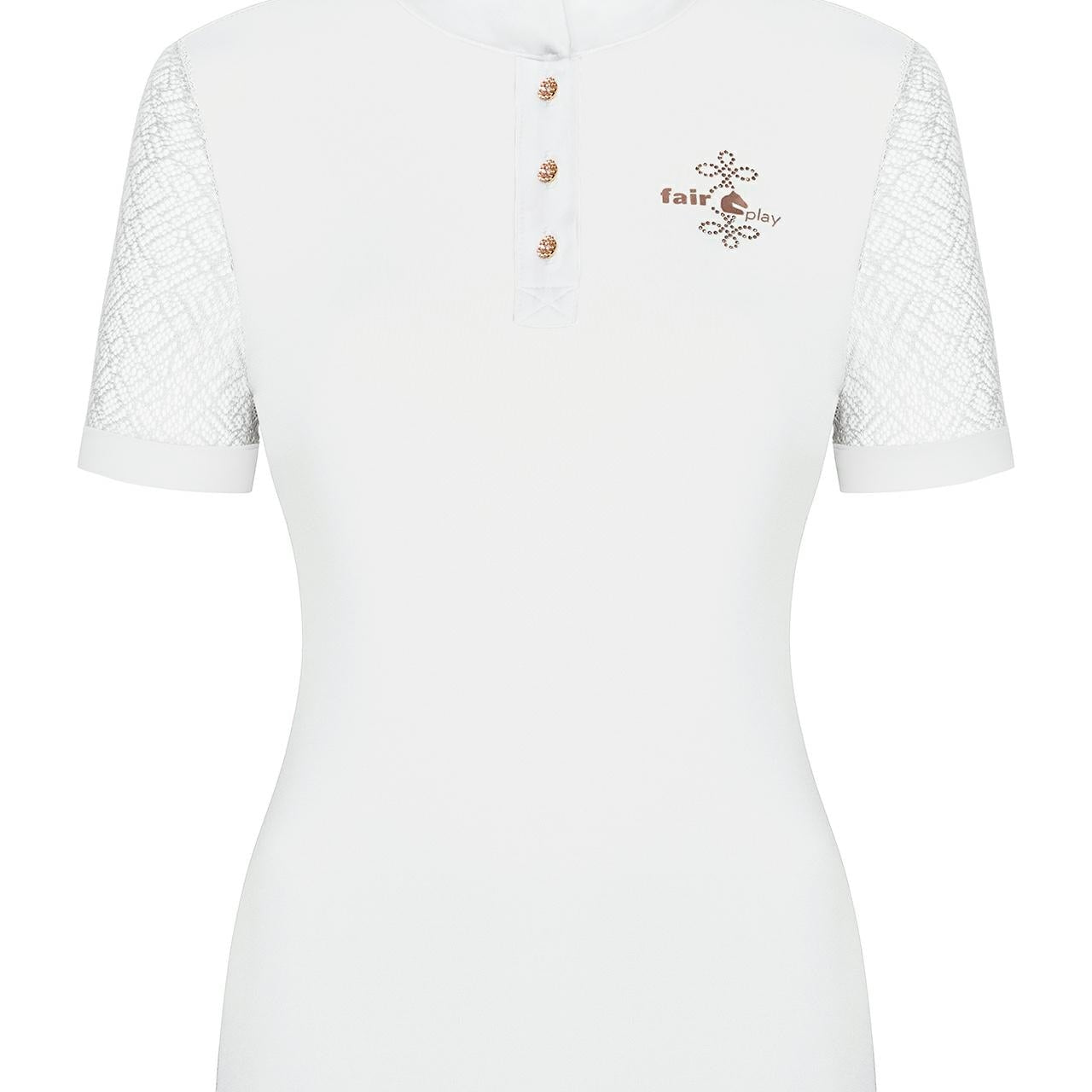 Competition shirt FP CECILE ROSEGOLD white 44 - Equiluxe Tack - Equiluxe Tack