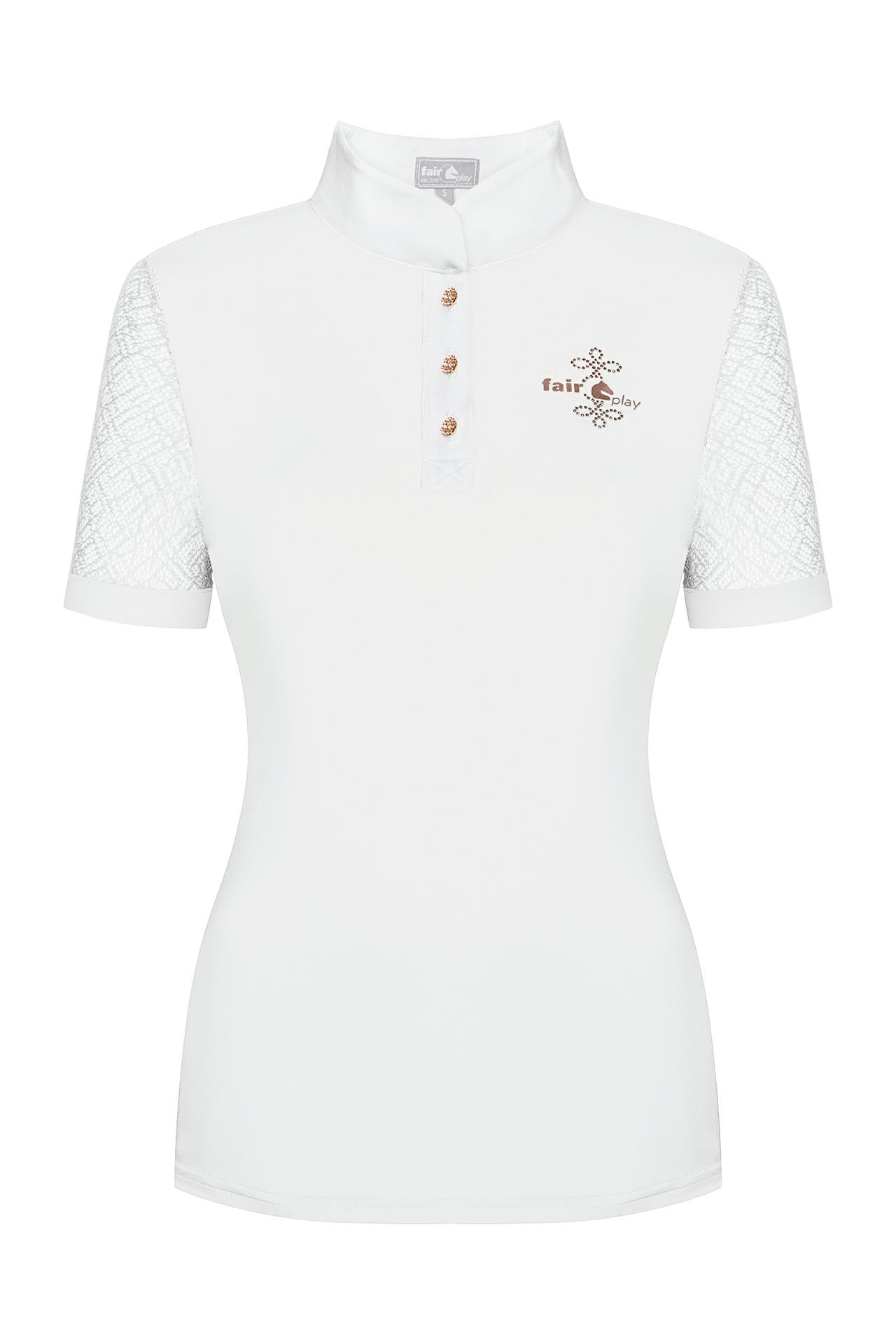 Competition shirt FP CECILE ROSEGOLD white 44 - Equiluxe Tack - Equiluxe Tack