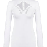 Competition shirt long sleeve FP CATHRINE white 44 - Equiluxe Tack - Equiluxe Tack