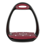 Compositi "Eole PRO" Adult Stirrups - Black/Burgundy - Compositi - Equiluxe Tack