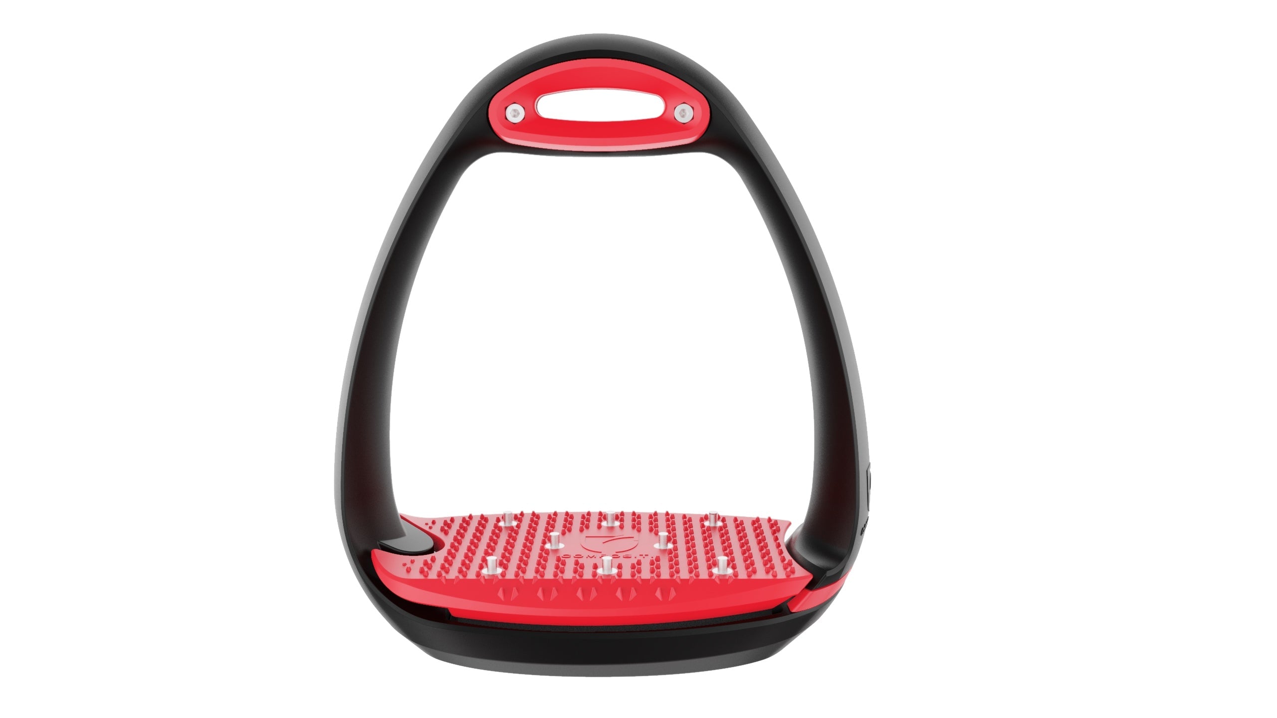 Compositi "Eole PRO" Adult Stirrups - Black/Red - Compositi - Equiluxe Tack