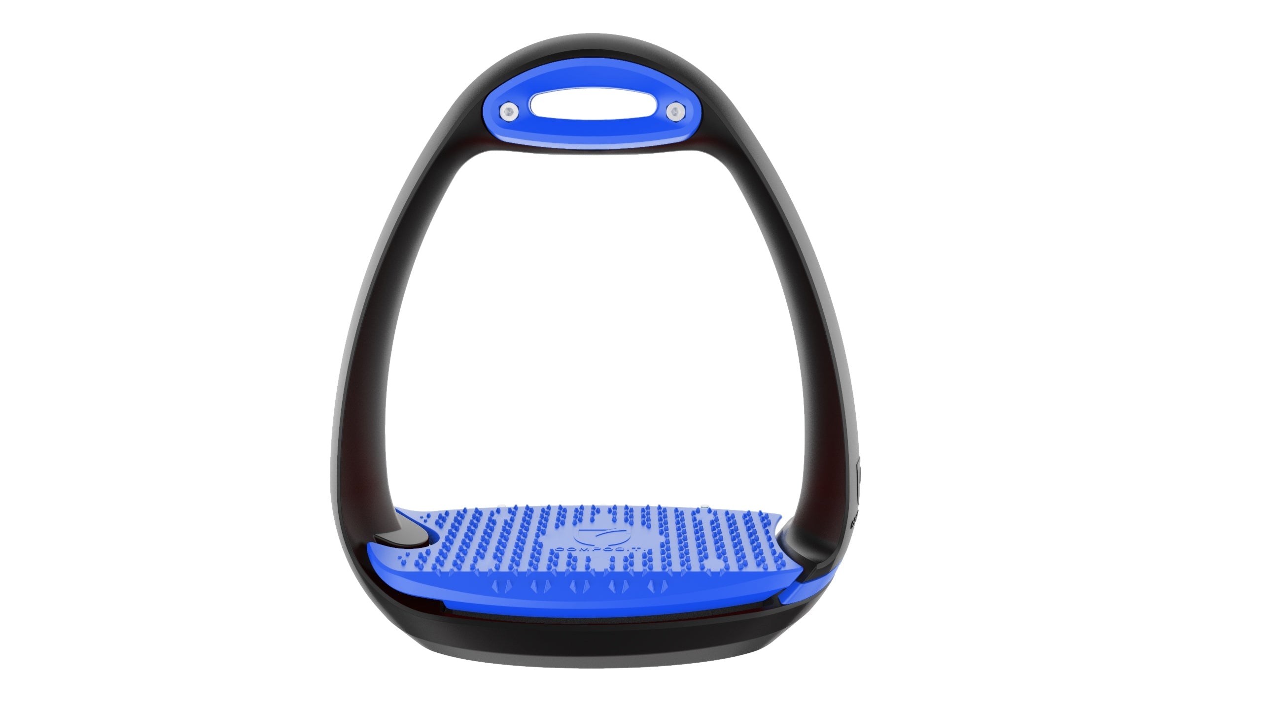 Compositi "Eole Soft" Adult Stirrups - Black/Blue - Compositi - Equiluxe Tack