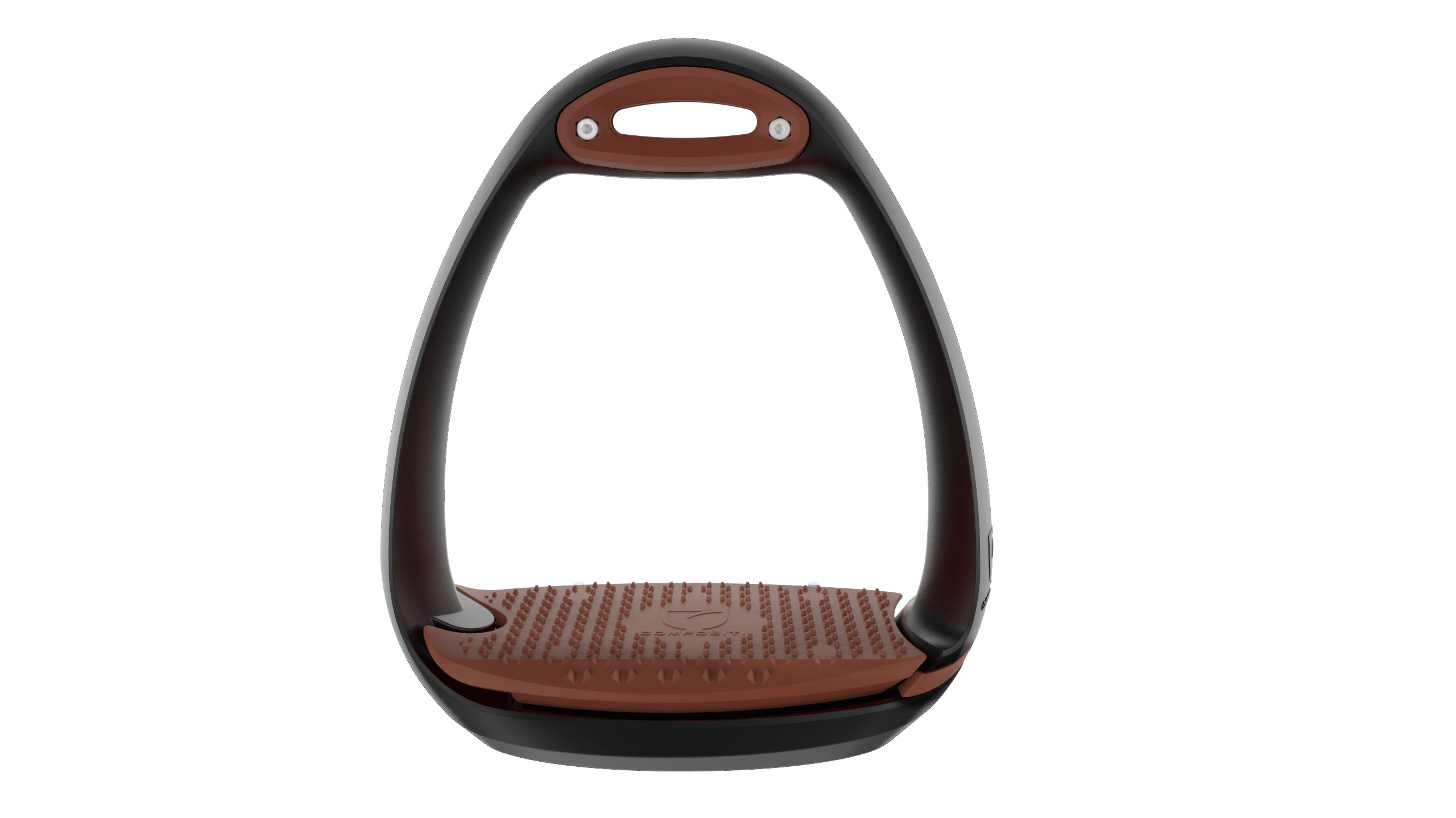 Compositi "Eole Soft" Adult Stirrups - Black/Brown - Compositi - Equiluxe Tack