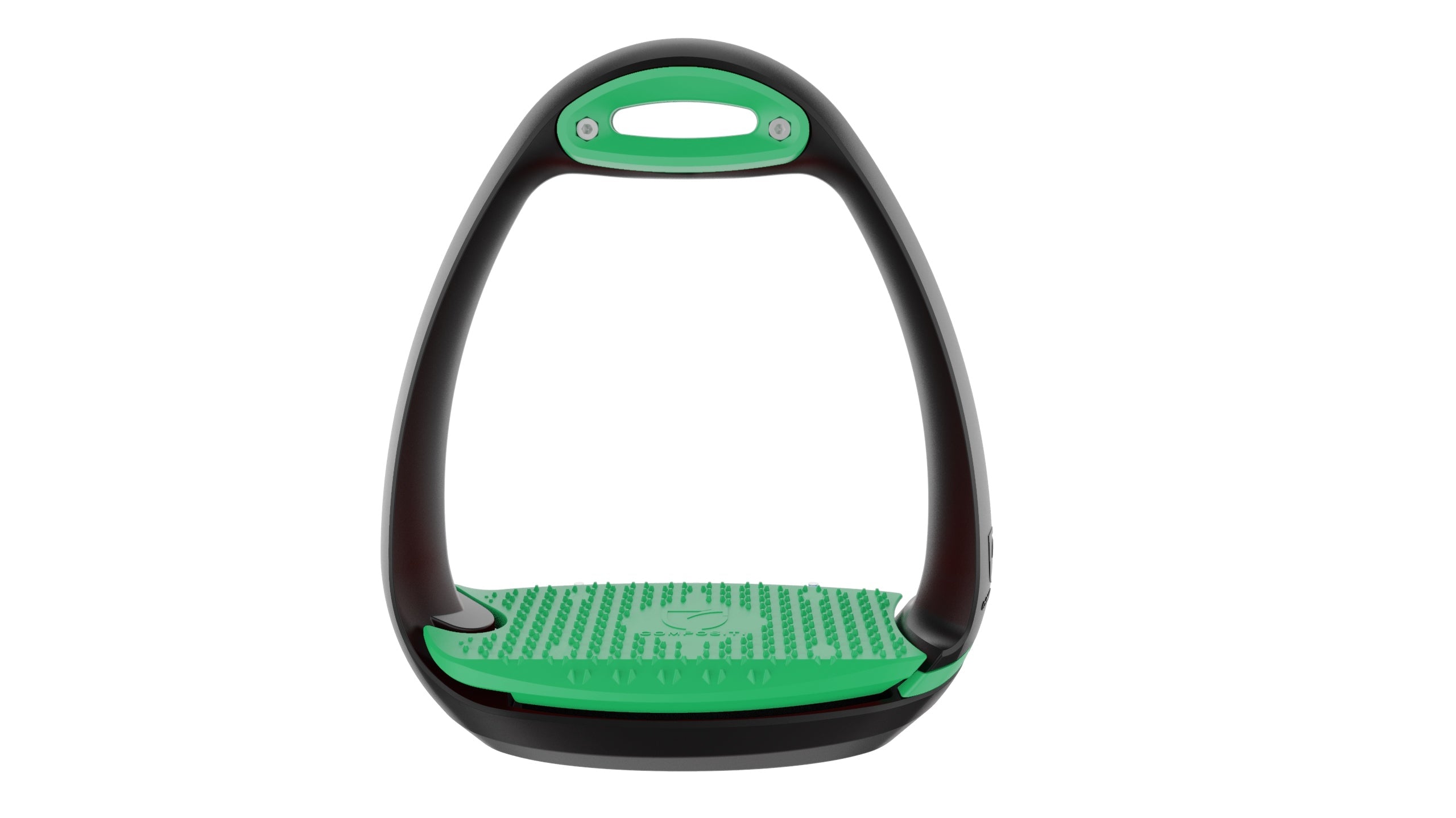 Compositi "Eole Soft" Adult Stirrups - Black/Green - Compositi - Equiluxe Tack