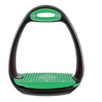 Compositi "Eole Soft" Adult Stirrups - Black/Green - Compositi - Equiluxe Tack