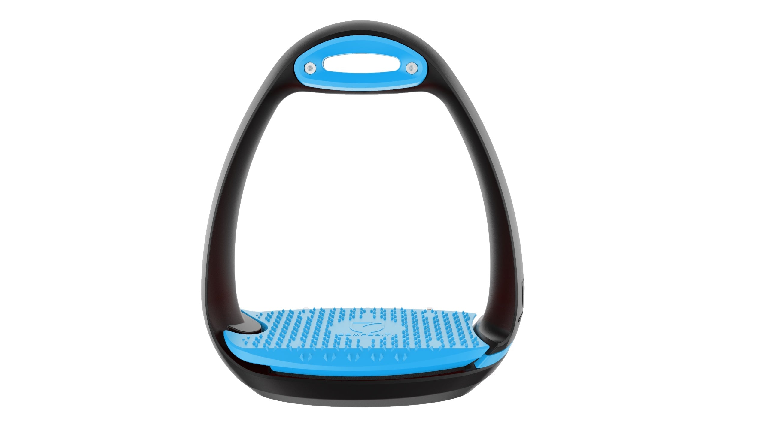 Compositi "Eole Soft" Adult Stirrups - Black/Light Blue - Compositi - Equiluxe Tack