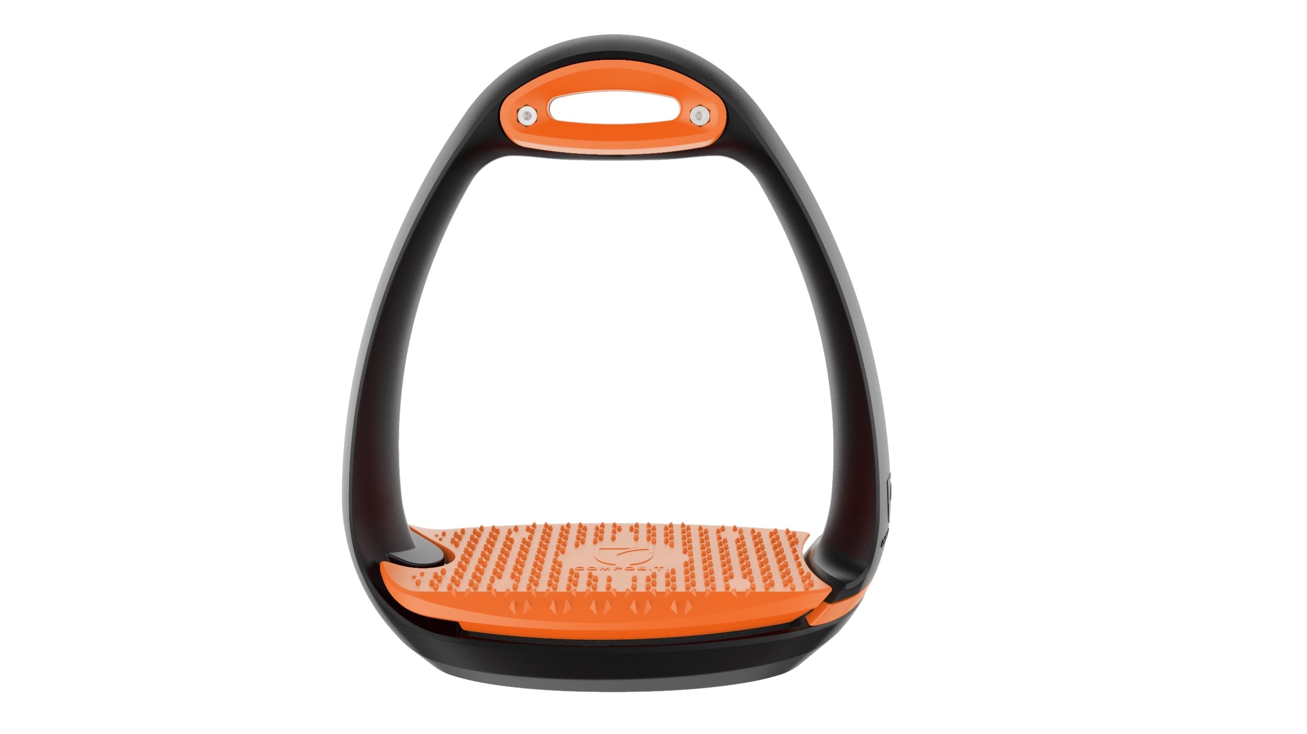 Compositi "Eole Soft" Adult Stirrups - Black/Orange - Compositi - Equiluxe Tack