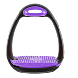 Compositi "Eole Soft" Adult Stirrups - Black/Purple - Compositi - Equiluxe Tack