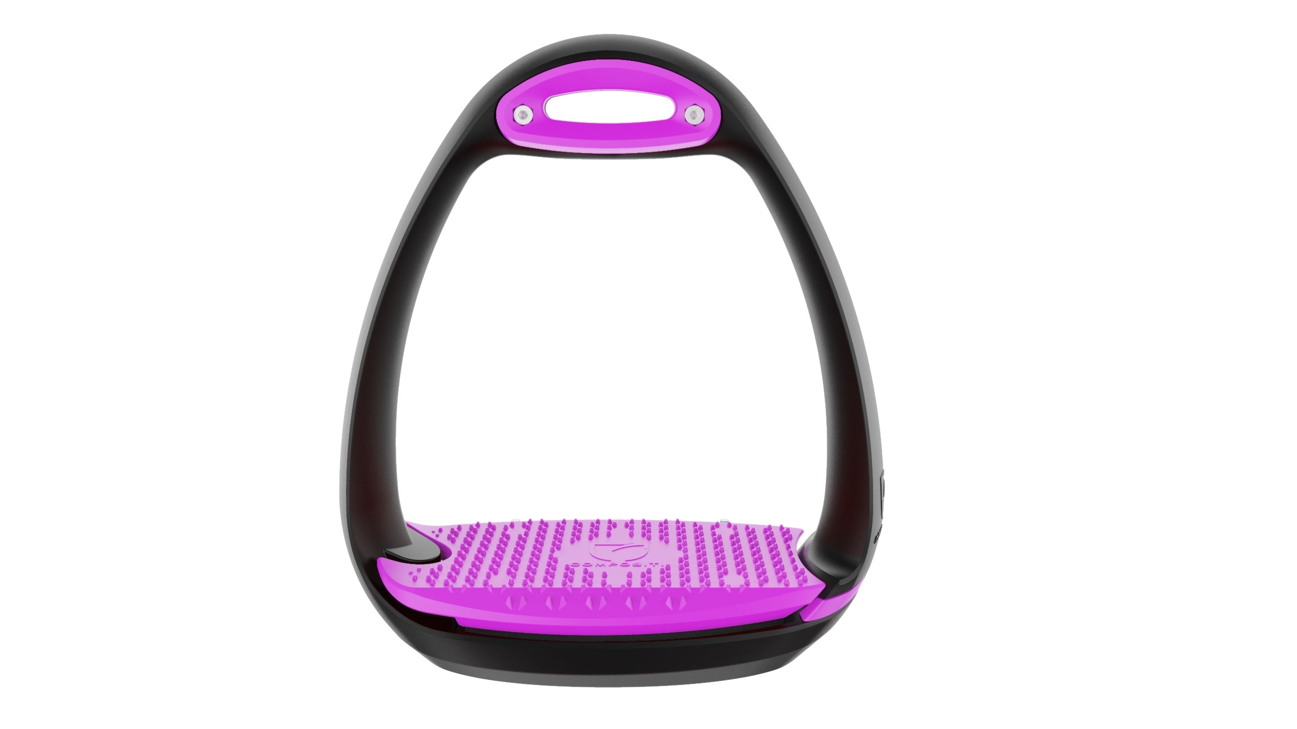 Compositi "Eole Soft" Adult Stirrups - Black/Raspberry Pink - Compositi - Equiluxe Tack
