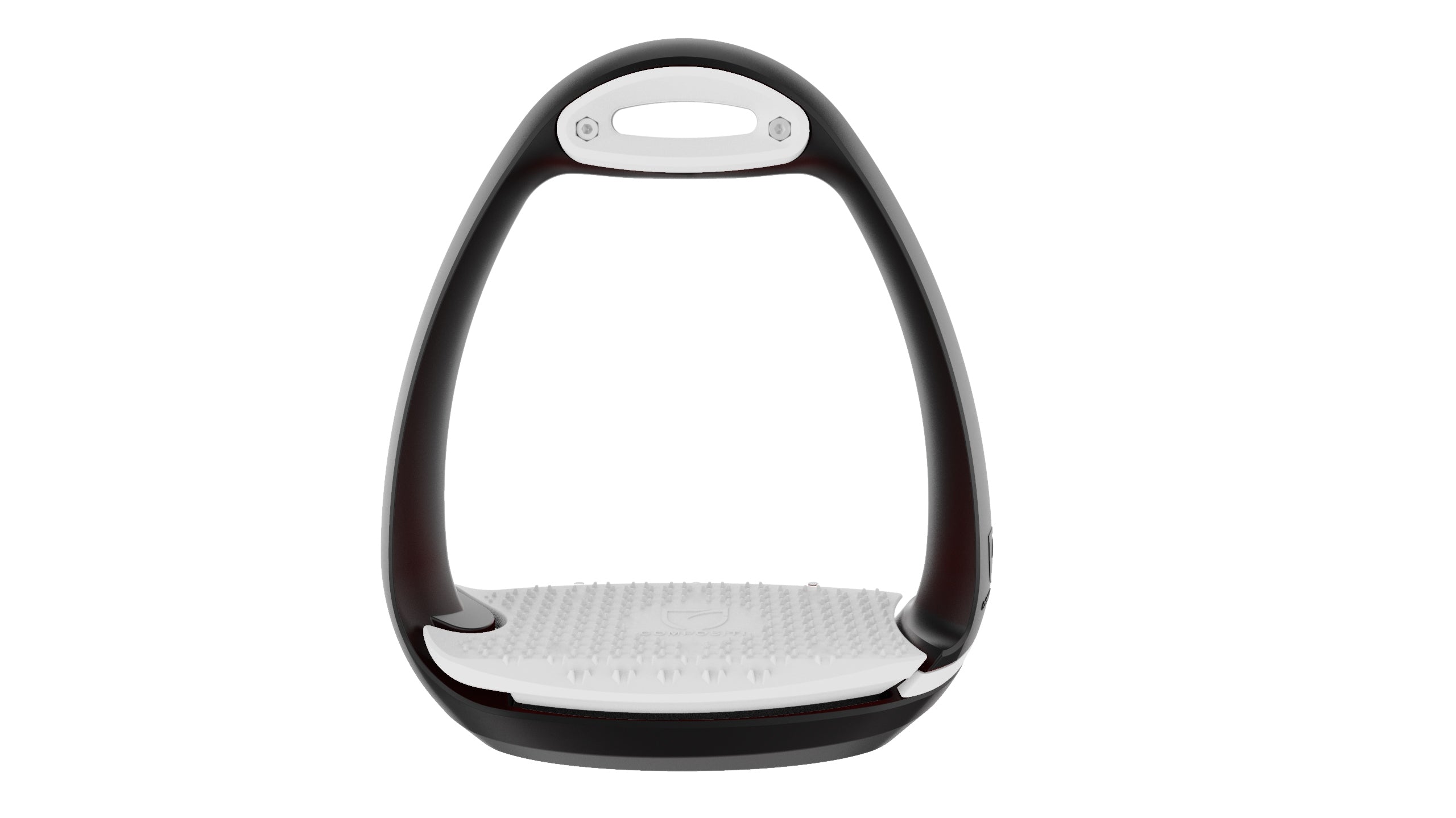 Compositi "Eole Soft" Adult Stirrups - Black/White - Compositi - Equiluxe Tack