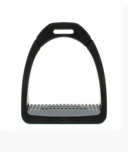 Compositi "Profile Premium" Adult's Stirrups - Black & Light Grey - Compositi - Equiluxe Tack