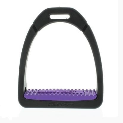 Compositi "Profile Premium" Adult's Stirrups - Black & Purple - Compositi - Equiluxe Tack