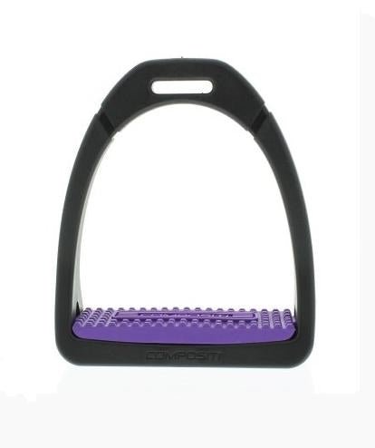 Compositi "Profile Premium" Adult's Stirrups - Black & Purple - Compositi - Equiluxe Tack