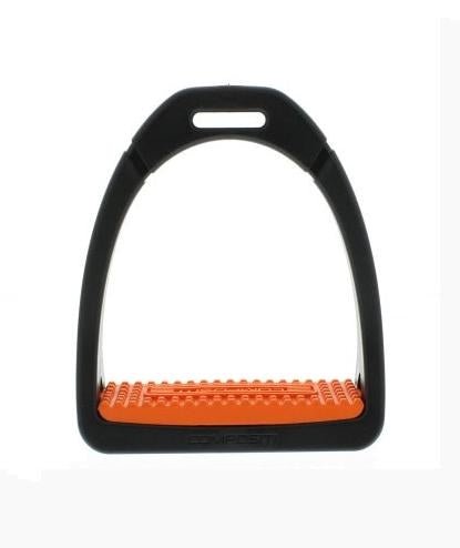Compositi "Profile Premium" Synthetic Child's Stirrups - Black & Orange - Compositi - Equiluxe Tack