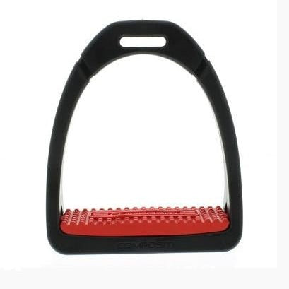 Compositi "Profile Premium" Synthetic Child's Stirrups - Black & Red - Compositi - Equiluxe Tack