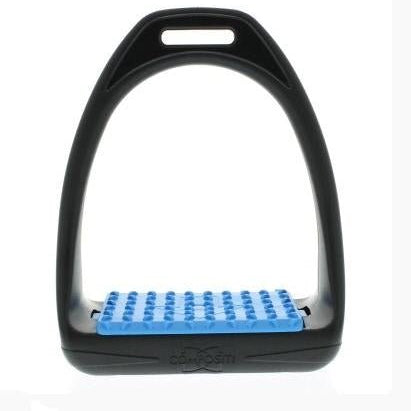 Compositi REFLEX Adult Synthetic Wide Tread Stirrups - Black & Blue - Compositi - Equiluxe Tack