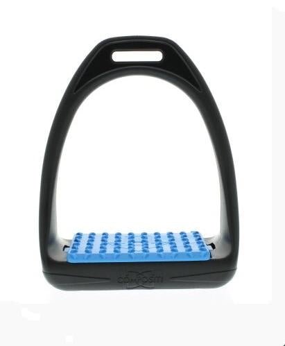 Compositi REFLEX Adult Synthetic Wide Tread Stirrups - Black & Blue - Compositi - Equiluxe Tack