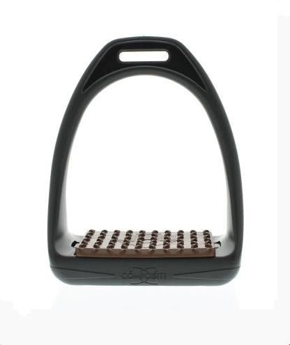Compositi REFLEX Adult Synthetic Wide Tread Stirrups - Black & Brown - Compositi - Equiluxe Tack
