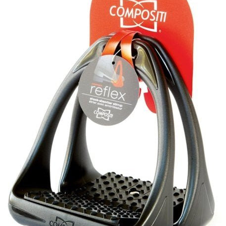 Compositi REFLEX Adult Synthetic Wide Tread Stirrups - Black - Compositi - Equiluxe Tack