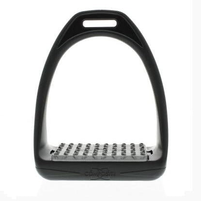 Compositi REFLEX Adult Synthetic Wide Tread Stirrups - Black & Light Grey - Compositi - Equiluxe Tack