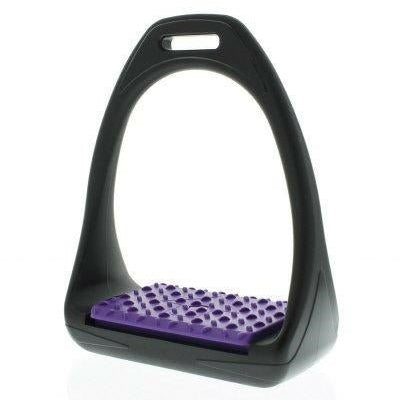 Compositi REFLEX Adult Synthetic Wide Tread Stirrups - Black & Purple - Compositi - Equiluxe Tack