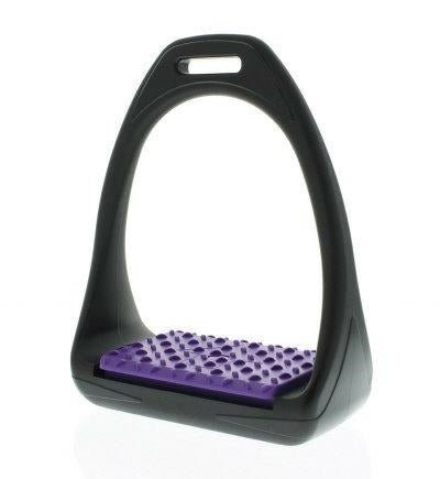 Compositi REFLEX Adult Synthetic Wide Tread Stirrups - Black & Purple - Compositi - Equiluxe Tack