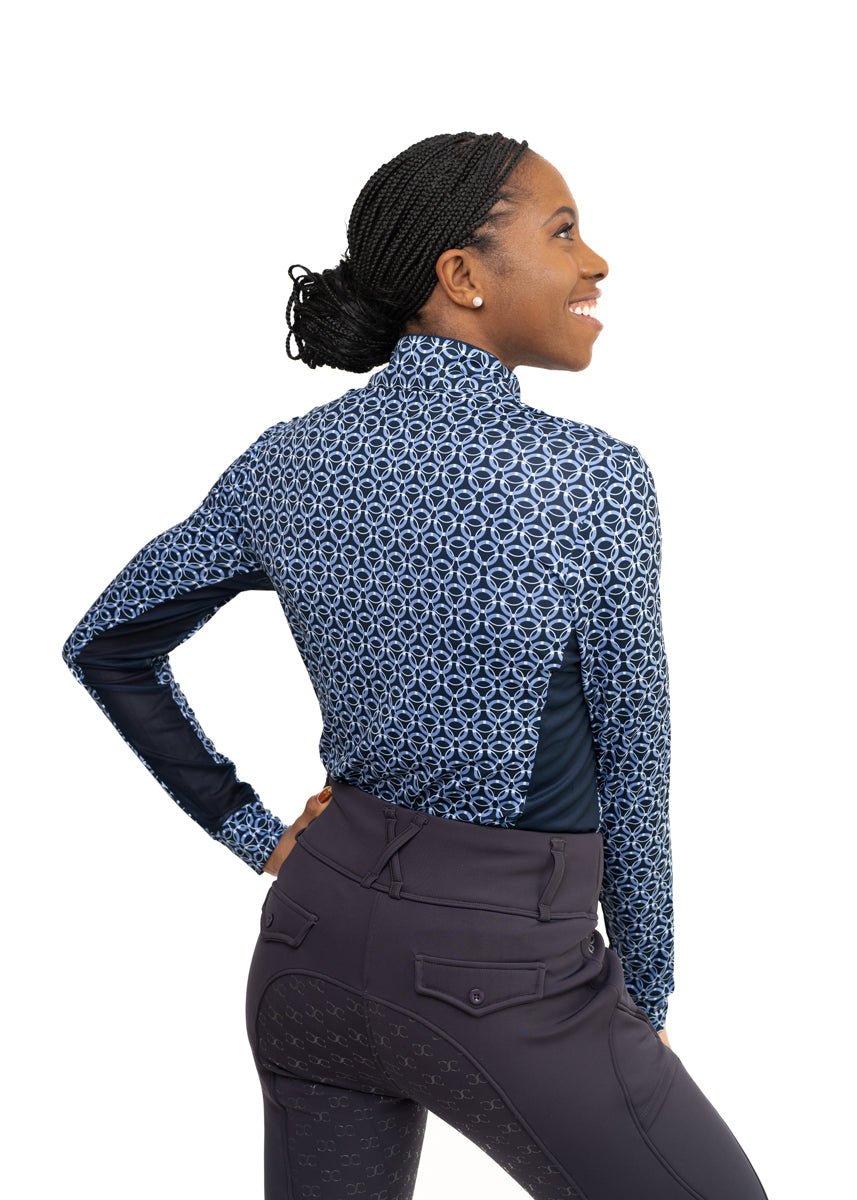 Cool and Comfortable Technical Riding Shirt in Blue - CorrectConnect - Equiluxe Tack