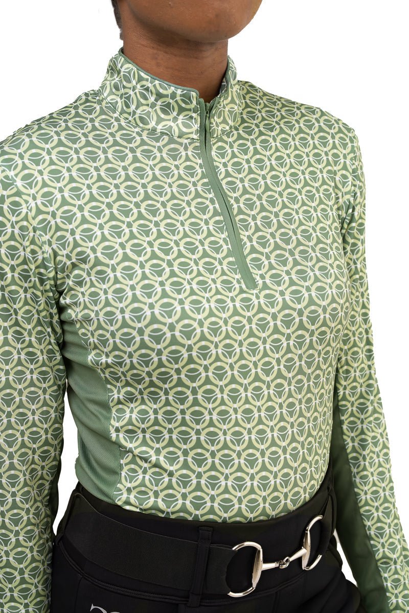 Cool and Comfortable Technical Riding Shirt in Green - CorrectConnect - Equiluxe Tack