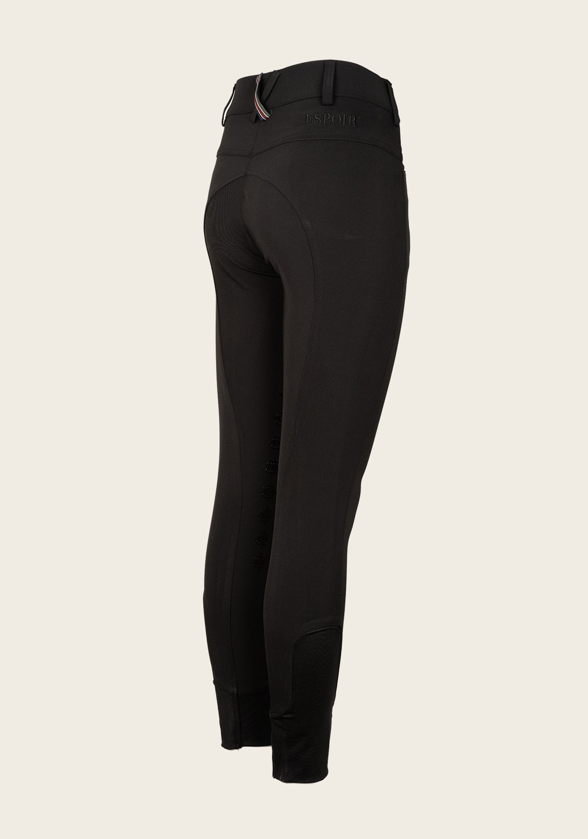 Coquet High Waist Coolmax Black Knee Patch Breeches - Espoir Equestrian - Equiluxe Tack