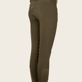 Coquet High Waist Coolmax Olive Knee Patch Breeches - Espoir Equestrian - Equiluxe Tack