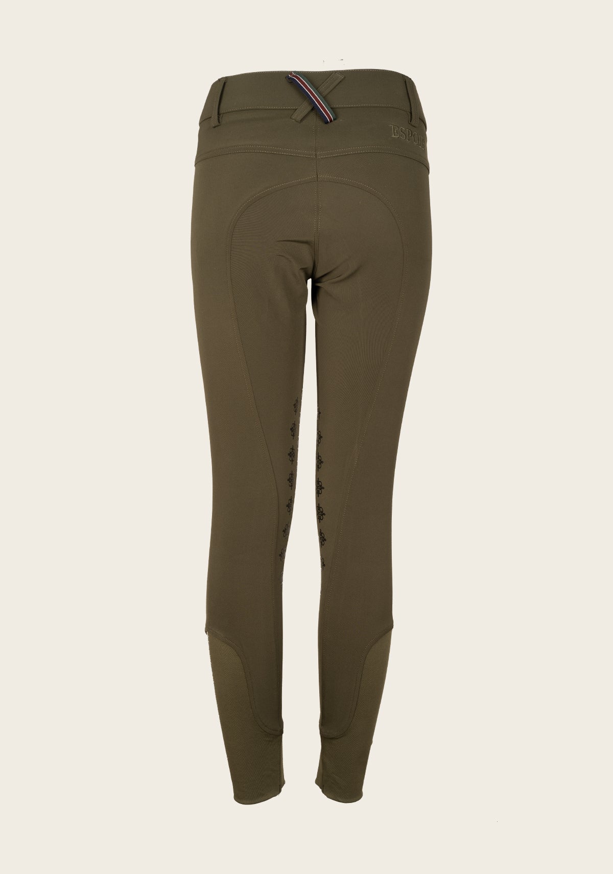 Coquet High Waist Coolmax Olive Knee Patch Breeches - Espoir Equestrian - Equiluxe Tack