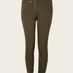 Coquet High Waist Coolmax Olive Knee Patch Breeches - Espoir Equestrian - Equiluxe Tack