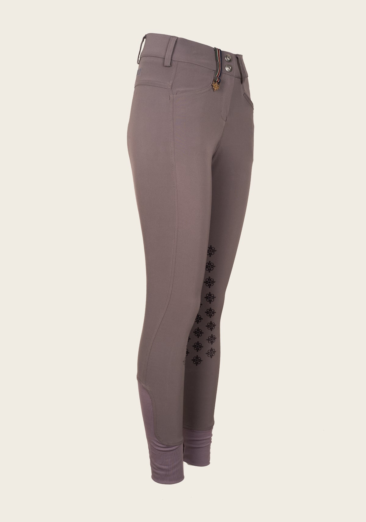 Coquet High Waist Coolmax Poppyseed Knee Patch Breeches - Espoir Equestrian - Equiluxe Tack