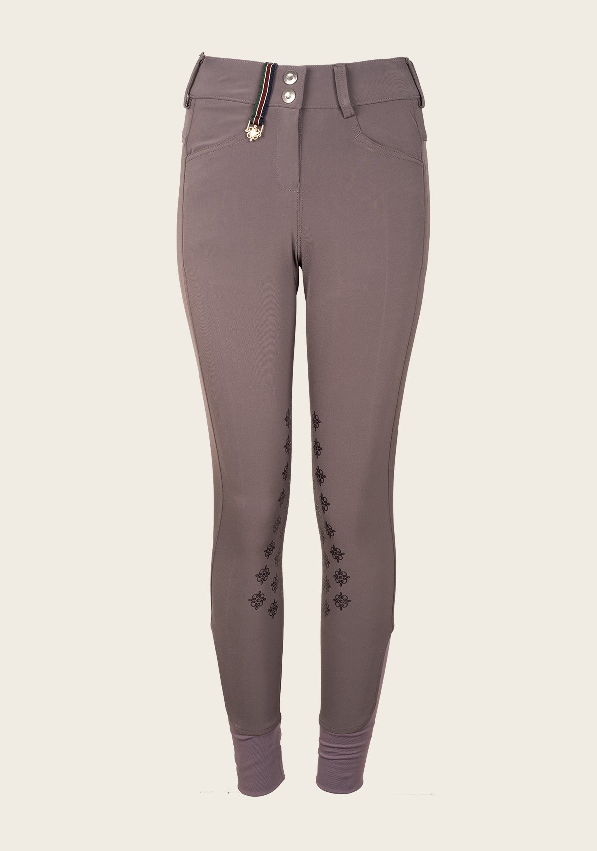 Coquet High Waist Coolmax Poppyseed Knee Patch Breeches - Espoir Equestrian - Equiluxe Tack