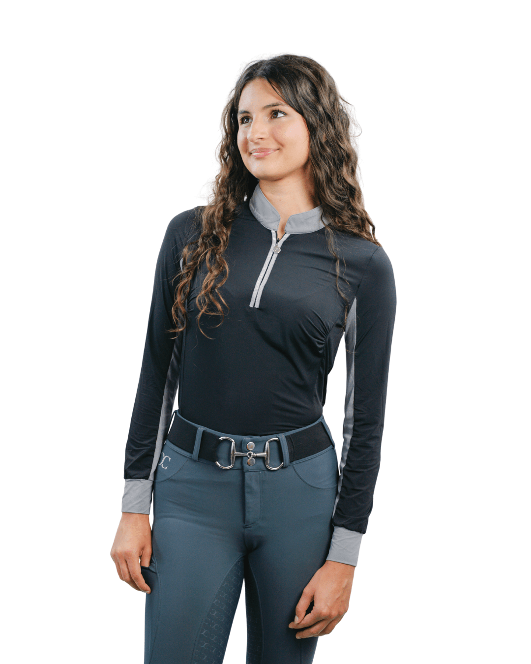 CorrectConnect Cool and Comfortable Black Sun Shirt with Glitter Bars - CorrectConnect - Equiluxe Tack