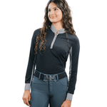 CorrectConnect Cool and Comfortable Black Sun Shirt with Glitter Bars - CorrectConnect - Equiluxe Tack