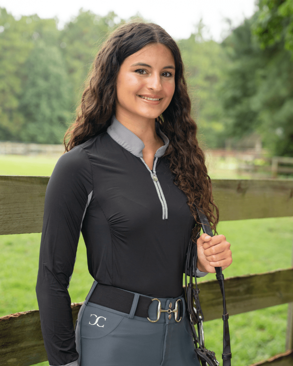 CorrectConnect Cool and Comfortable Black Sun Shirt with Glitter Bars - CorrectConnect - Equiluxe Tack
